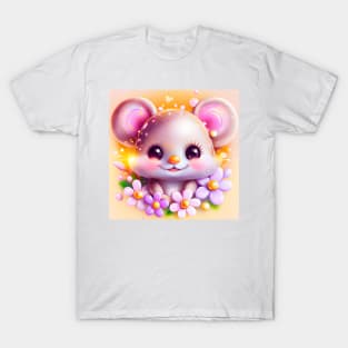 Cute Kawaii Pink Mouse T-Shirt